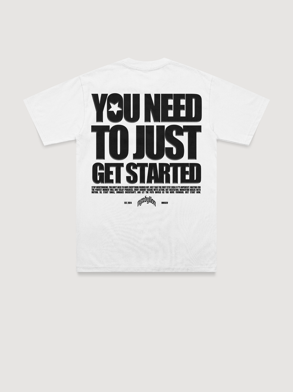 Slogan Puffed Regular Fit T-Shirt White